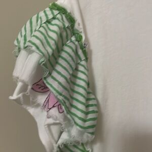 Joey Wolffer Reworked Designer tshirt in and green details. One of a kind